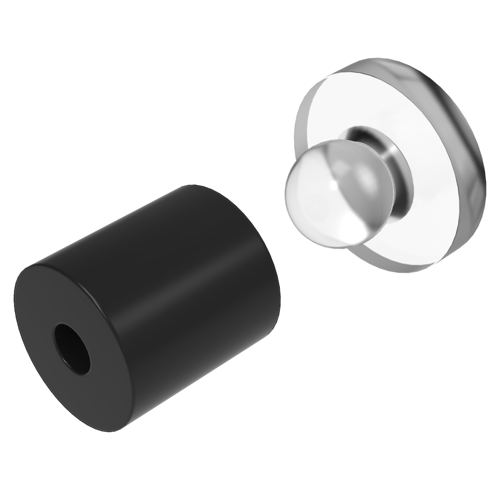 Snapfix Hidden Clip-In Acrylic Standoffs For Signs ~ Medium - Wired4Signs USA - Buy LED lighting online