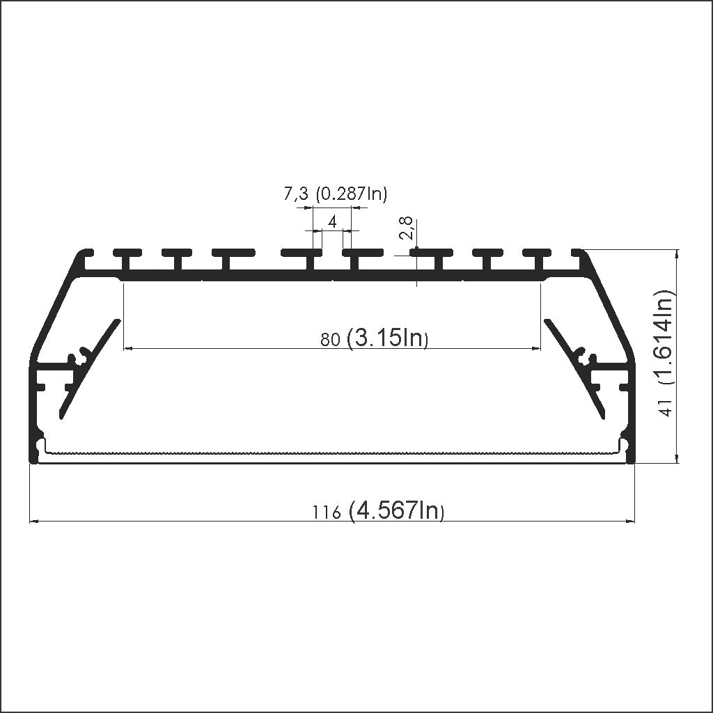 4.57" Wide LED Channel ~ Model SPLW116 - Wired4Signs USA - Buy LED lighting online