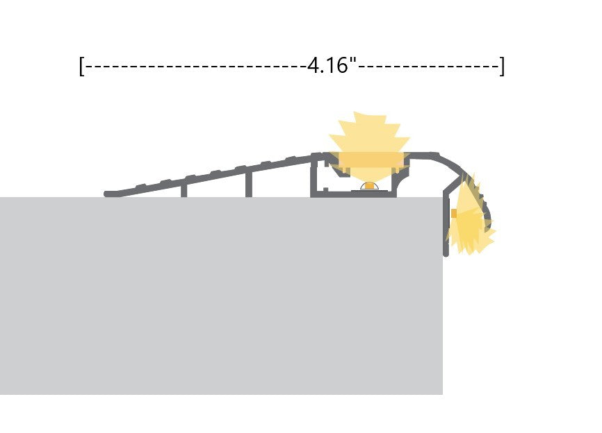 Stair Tread Lights Profile ~ Model Tokyo - Wired4Signs USA - Buy LED lighting online