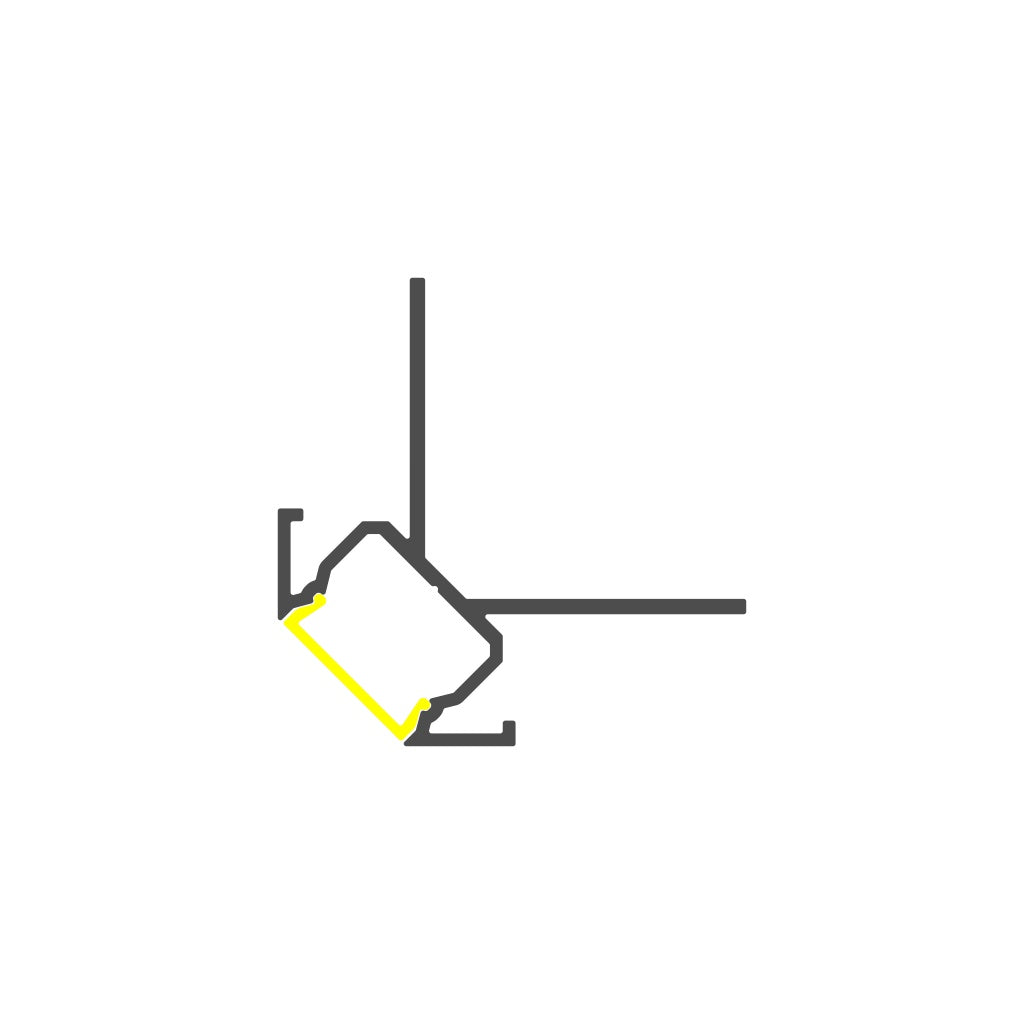 Tile Edge LED Strip Light Channel ~ Model Uni-Tile12 270Deg - Wired4Signs USA - Buy LED lighting online