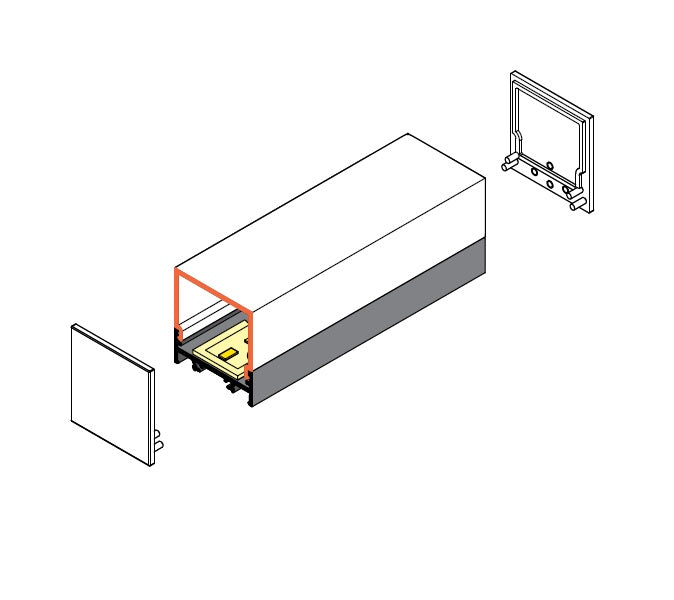 E9 End Cap for Vario30-01 Profile - Wired4Signs USA - Buy LED lighting online