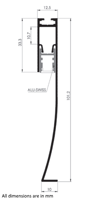 Baseboard LED Lighting Profile ~ Model Alu-Baseboard - Wired4Signs USA - Buy LED lighting online
