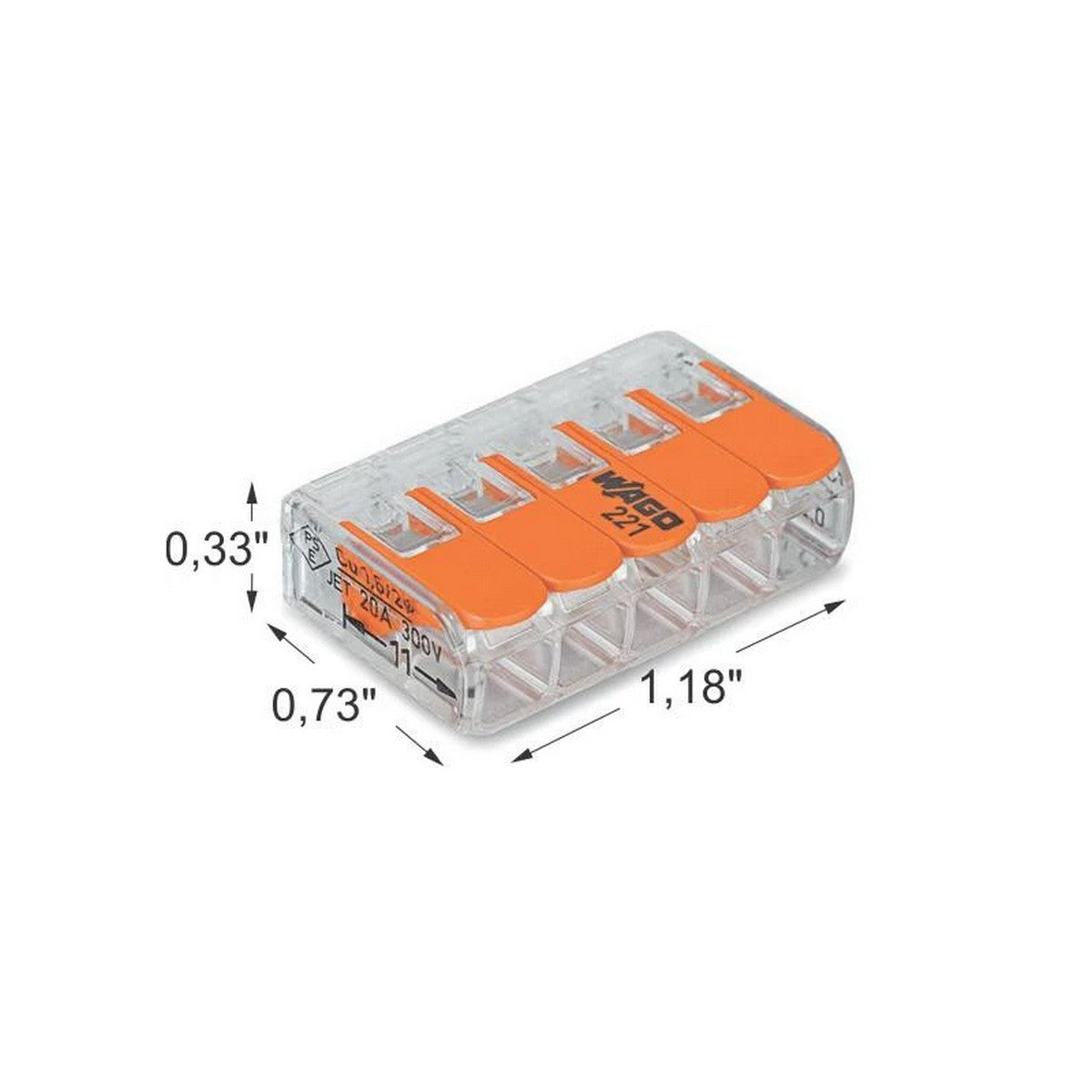 Wago 221 Series Multi-Wire Splicing Lever-Nut Connector - Wired4Signs USA - Buy LED lighting online