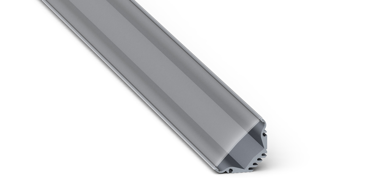 Large 45 Degree Corner LED Channel ~ ALU45-Wide - Wired4Signs USA - Buy LED lighting online