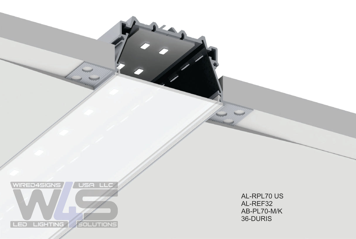 2.76" Large Plaster-in Trimless LED Drywall Channel ~ Model RPL70US - Wired4Signs USA - Buy LED lighting online