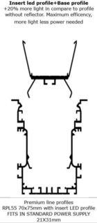 Insert Light Tray for RPL55 Profile - Wired4Signs USA - Buy LED lighting online