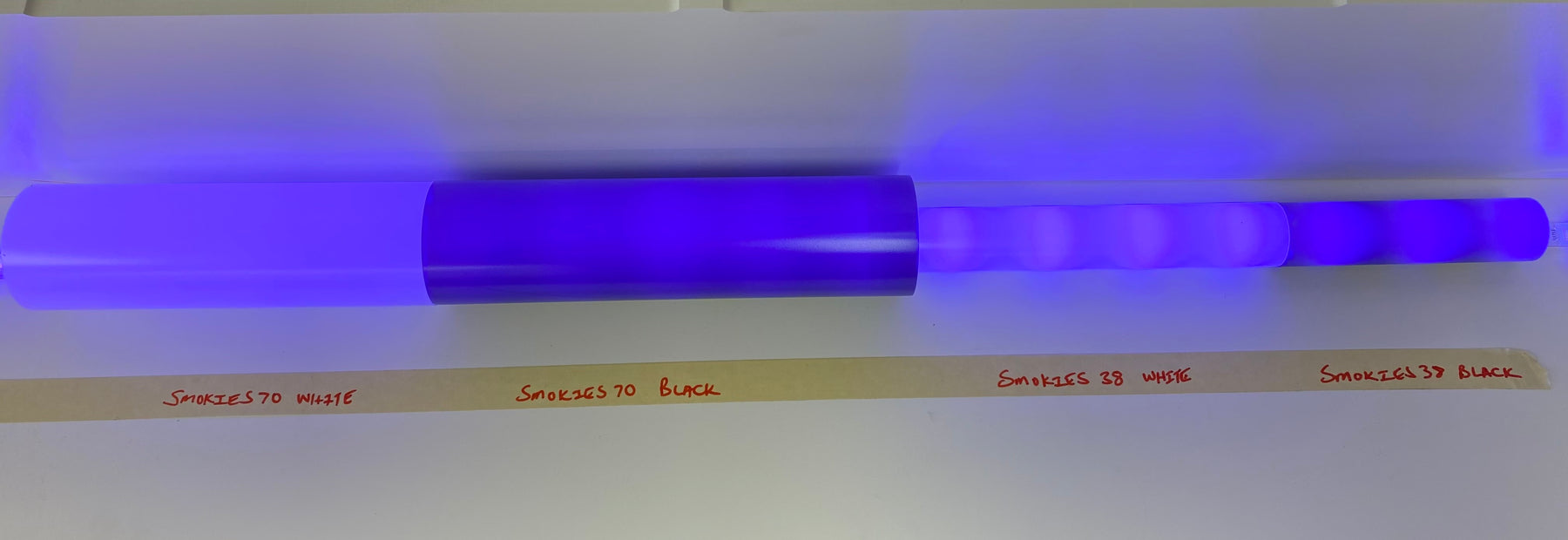 How Phillips Hue Light LED strips look inside our polycarbonate light tubes