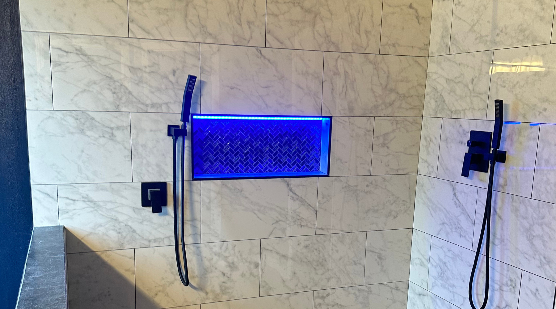 Waterproof LED Lighting for bathrooms including niches and showers