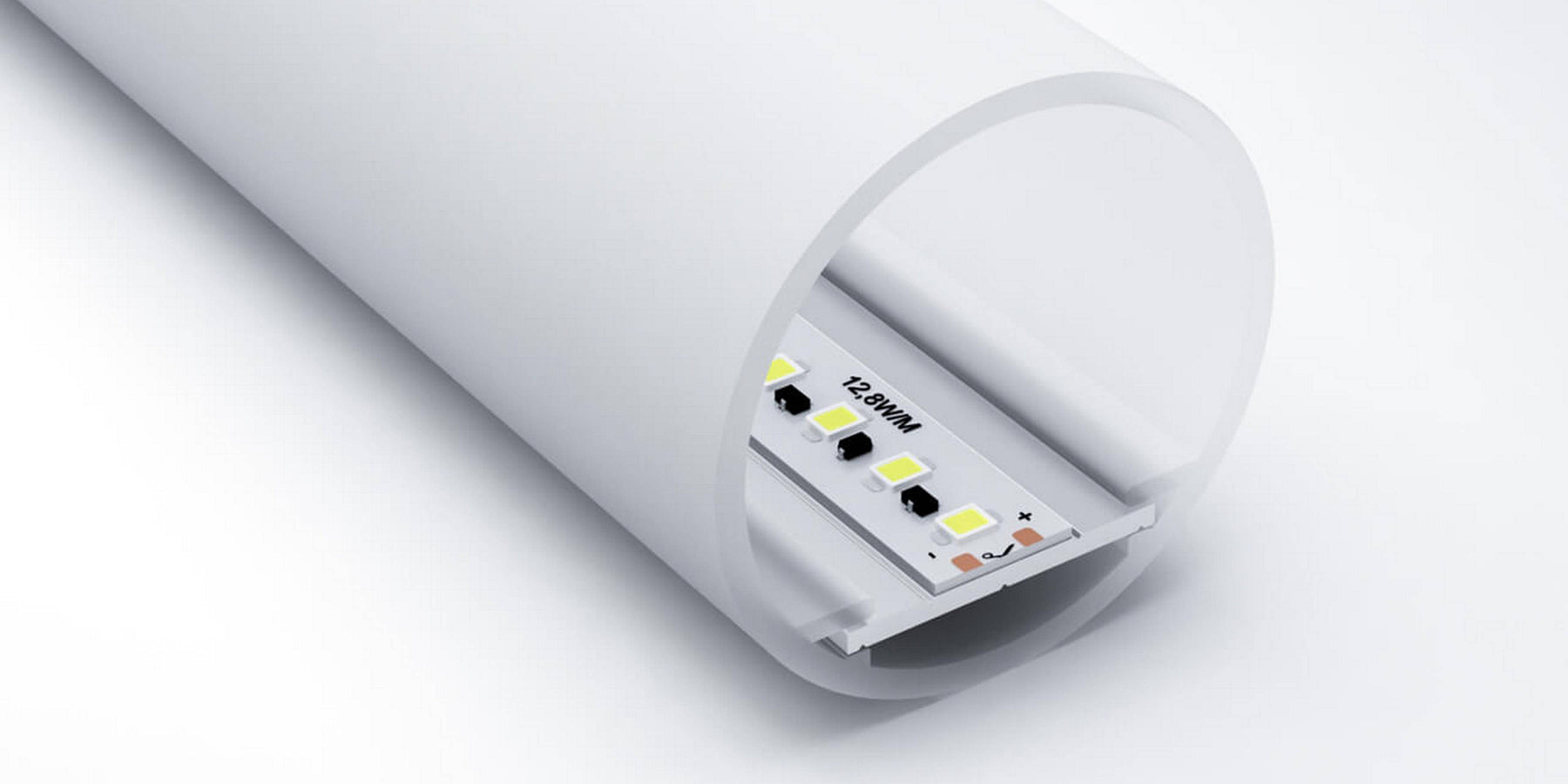 Round LED diffuser tube