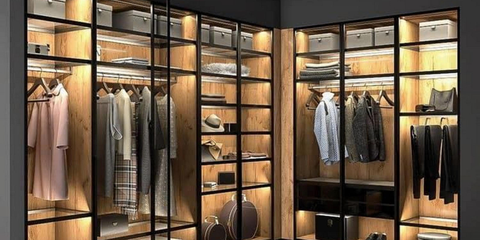 lighted closet rod ideas