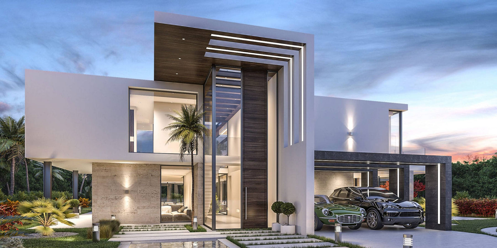 Modern outdoor linear wall light ideas