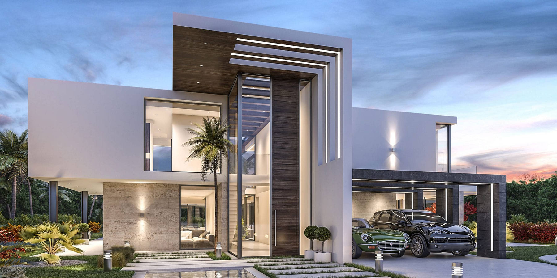 Modern outdoor linear wall light ideas