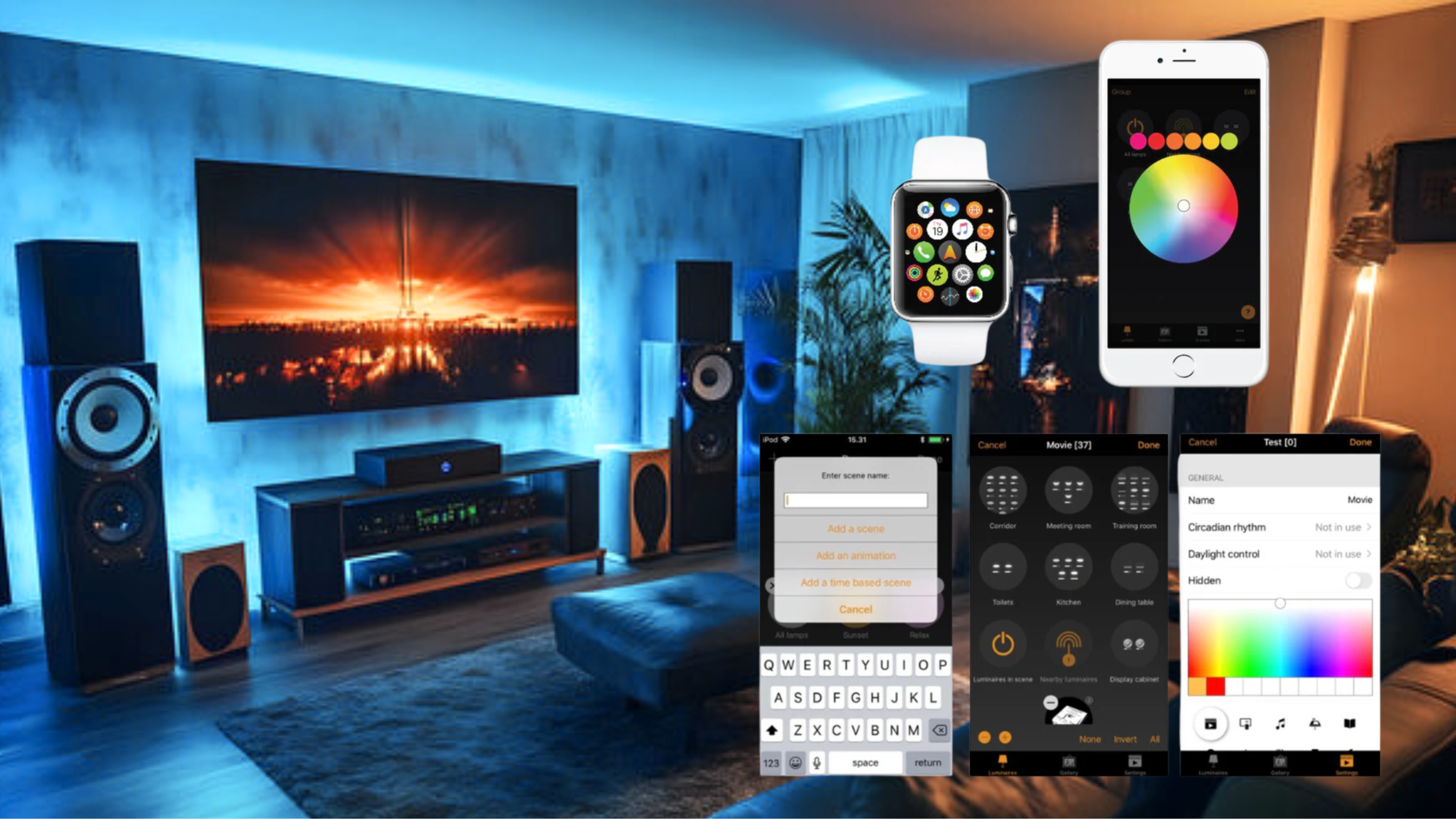 Casambi Sound Activated LED Lights w/ Alexa Integration for Sale