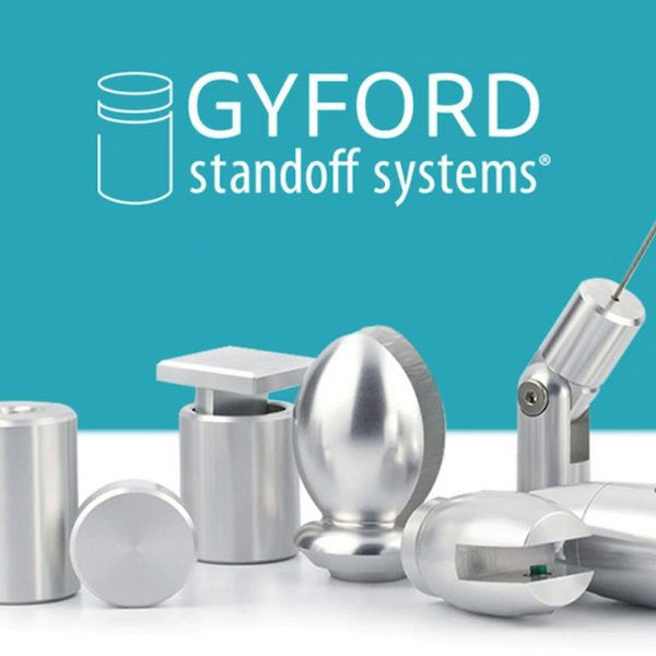 Gyford aluminum signage standoffs