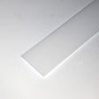 The LED Diffuser for Easy-On Architectural Profiles is a flat, rectangular white plastic strip with one smooth and one slightly uneven edge, shown on a plain white background.