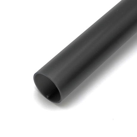 A close-up of the black, cylindrical 1.50 Polycarbonate LED Tube ~ Model Sierra38 with a hollow interior, displayed against a white background.