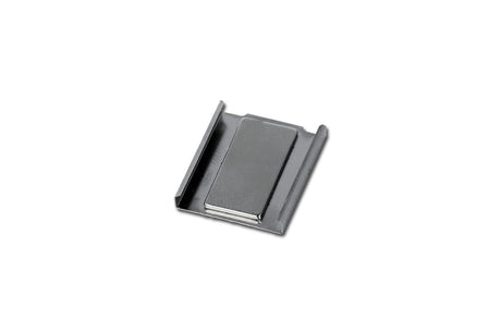 Magnetic Holders for LED Profiles with a simple, rectangular silver metal design are displayed on a white background.