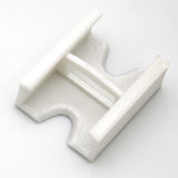 A Linear Connector for SL7 Profile, featuring a white plastic body with a rectangular center and two parallel prongs, is displayed on a plain white background.