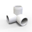 The Structural PVC Joiner for Oslo Tube Profile is a white plastic T-shaped connector with three open cylindrical ends, perfect as a lighting installation accessory or for joining Oslo LED diffuser tubes. Shown on a plain white background.