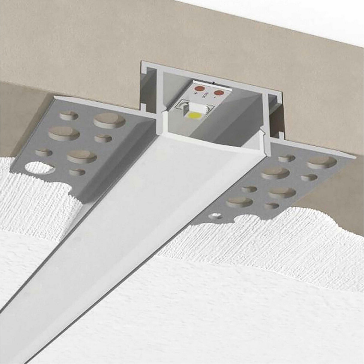 1.1" Ceiling/Wall Recessed Linear LED Lighting Profile ~ Model Montana