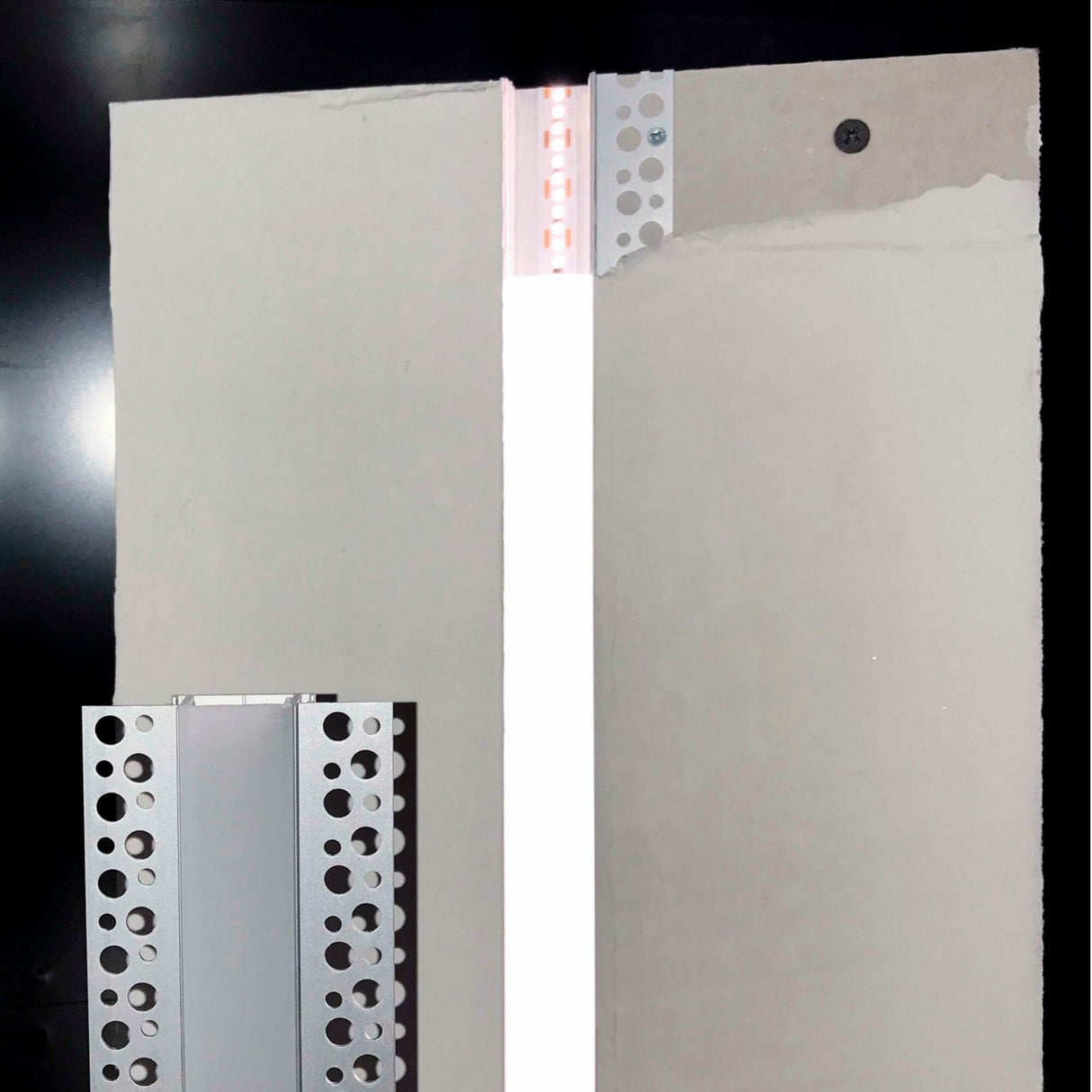 1.1" Ceiling/Wall Recessed Linear LED Lighting Profile ~ Model Montana