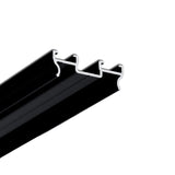 Black Complementary Profile ~ Model Pixel33-03 aluminum profile with a double-channel track.
