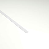 A long, thin LED Diffuser for Amsterdam Mini Profile lies diagonally on a plain, light background, with most of the strip positioned in the upper left portion of the image.