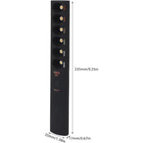 Black rectangular remote control for the Portable Color Temperature Lamp Stick, with five round buttons to adjust color temperature (2700K–5000K) and a power button. Size: 235×35×17mm. Perfect as a photography fill light.
