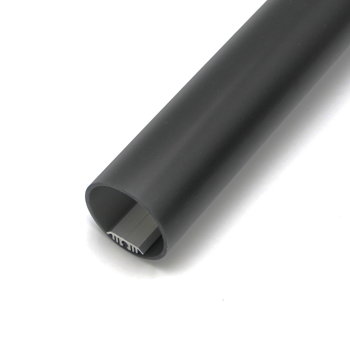A 1.50 polycarbonate LED tube (Model Sierra38) with a black cylindrical design and hollow interior, displayed at an angle on a white background.