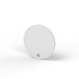 A translucent, circular Plastic End Cap for Sierra65 Profile with a small hole near the edge, shown upright on a white background.