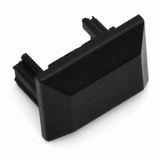 The Cut & Connect End Cap for Roma Profile is a black plastic rectangular insert designed to cover the open ends of square tubes or pipes in linear lighting systems, delivering a neat finish and an IP65 seal that protects internal components.