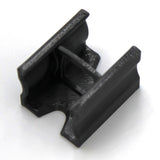 Linear Connector for SL15 Profile: a black PETG connector with a U-shaped channel, angled sides, and a central support bar, designed for use with Slimline 15mm LED profiles. Shown against a white background.