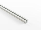 Recessed Mounting Clips for Neon Flex Ultra Slim Series, silver and U-shaped, are ideal for securely housing LED strips; displayed on a white background.