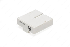 A white rectangular Smart Wireless LED Control Module ~ CM5-XDM Kiny Module with a wireless signal icon, grooves, and a small protrusion on one side is shown against a clean white background.