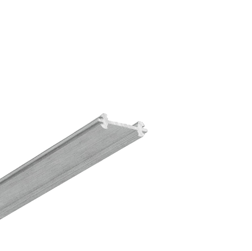 The Double-Sided Bendable LED Channel ~ Model Arc12 Duo is a single, angled aluminum extrusion with a T-slot profile on a white background, designed as a flexible, double-sided channel for creating versatile lighting fixture solutions.