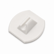 White 3D Printed Mounting Bracket for POLI Profile featuring a central U-shaped groove.