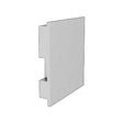 A white rectangular End Cap for Square LED Diffuser, designed for Easy-On XL Profiles with a stepped edge, ideal for a neat finish. Shown against a plain white background.