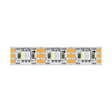Close-up of the Enttec 8PX Series RGBW Pixel IP20 LED Strip (12V), showing small LED modules, resistors, and labeled +12V/GND points on a white board—ideal for use with addressable RGBW pixel strips and controllers.