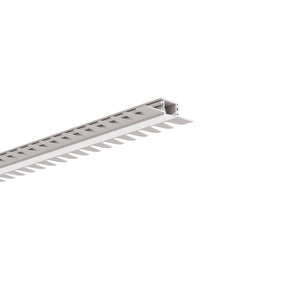 The 0.8 Bendable Drywall LED Lighting Channel (Klus KOZMA-BD) features a slim, rectangular white design with angled fins, perfect for pairing with an architectural LED profile and shown isolated on a plain white background.
