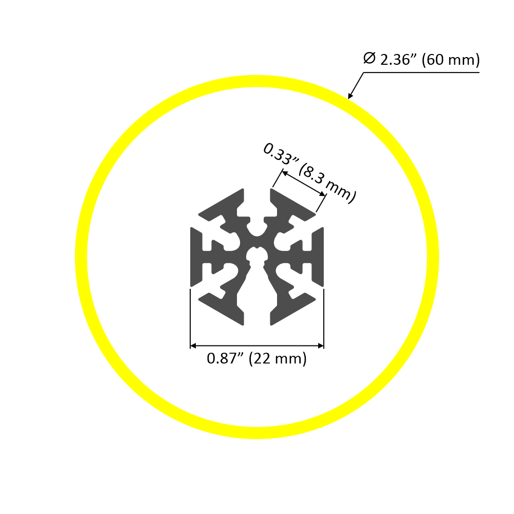 360 degree LED Tube Profile ~ Model ALU360 [Profile Only] - Wired4Signs USA - Buy LED lighting online