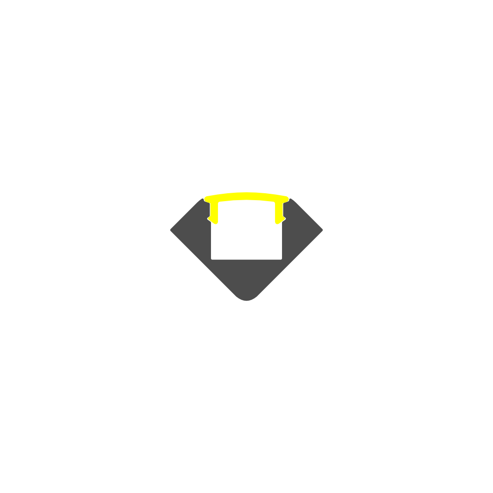 45 Degree Corner Mount LED Channel ~ Model ALU-45 - Wired4Signs USA - Buy LED lighting online