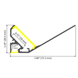 Up and Down Cove Lighting Molding Profile ~ Model Alu-Ceiling Washer - Wired4Signs USA - Buy LED lighting online