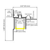 Plaster Board Wall Wash LED Channel ~ Model Alu-Cove2 - Wired4Signs USA - Buy LED lighting online