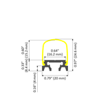 180 Deg Square Neon LED Strip Diffuser Channel ~ Model Alu-Square - Wired4Signs USA - Buy LED lighting online