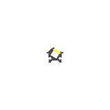 A minimalist icon of the Recessed Angular LED Channel ~ Model Amsterdam Mini, with an aluminum build holding a yellow pencil, hinting at automation or robotics in writing and drawing tasks.