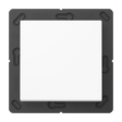 The Casambi 1-Button Wireless Wall Switch (Model Jung BLE A 590) is shown as a white square switch on a black frame with "OPEN" and "TOP" embossed; www.jung.de appears at the bottom.