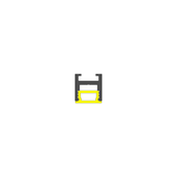 Cross-section view of a 0.51″ Suspended/Surface Mount Bendable LED Channel ~ Model Bend8, an H-shaped dark gray aluminum channel with a yellow diffuser insert designed for curved lighting installations.