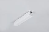 A straight, white, rectangular 0.51″ Suspended/Surface Mount Bendable LED Channel ~ Model Bend8 mounted to a ceiling.