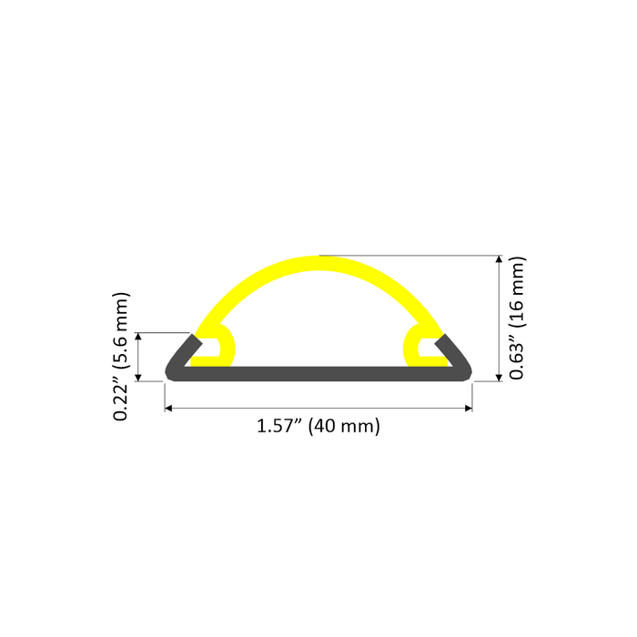 1.57" Curved LED Channel ~ Model Berna - Wired4Signs USA - Buy LED lighting online