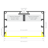 Large LED Linear Pendant Light ~ Model Bruselas